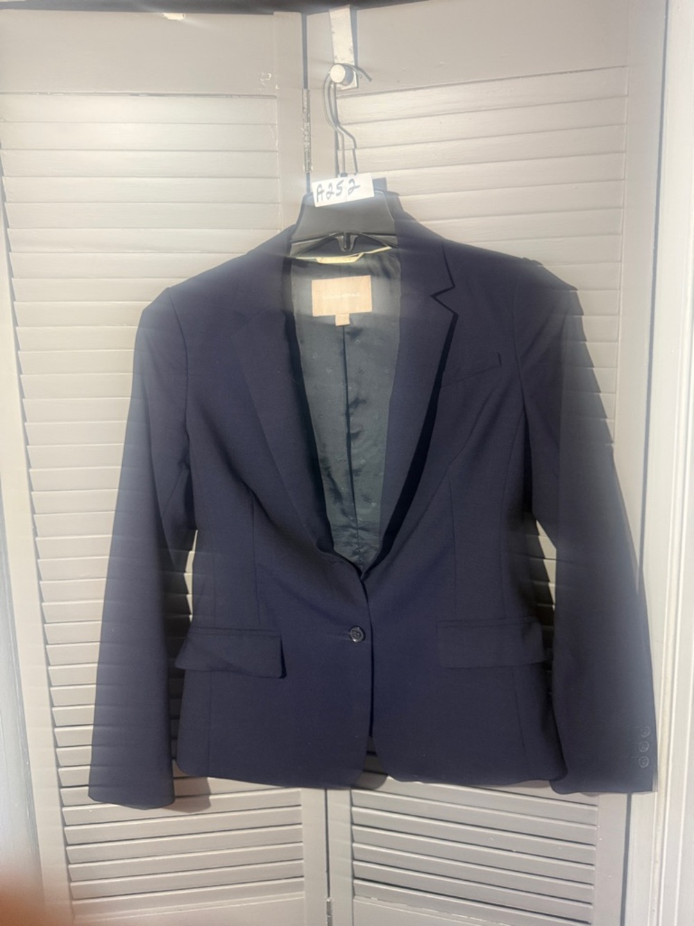 Banana Republic Women's Dark Navy Single-Button Tailored Blazer